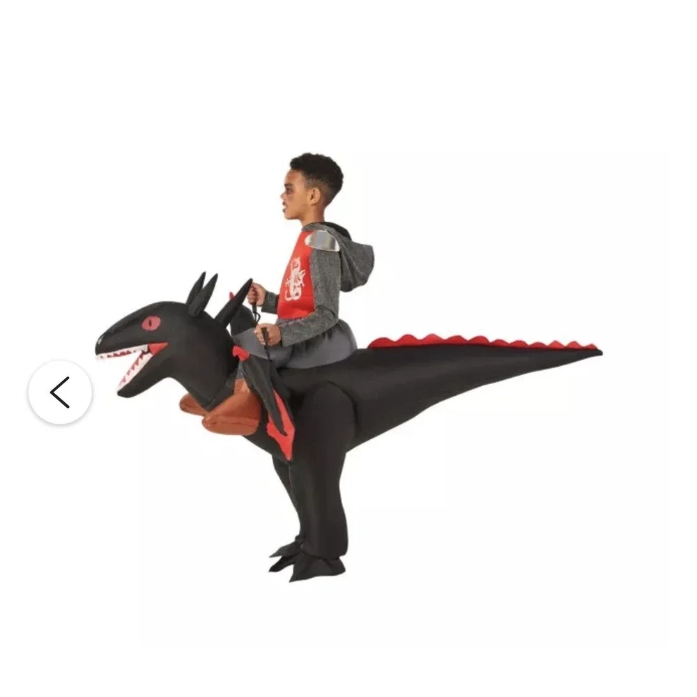 Spirit Halloween Childs Inflatable Costume Blow Up Ride On Dragon Kids One Size